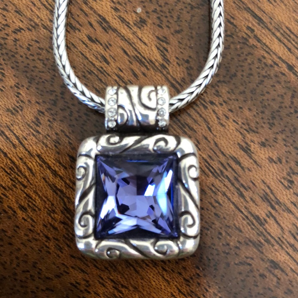 RETIRED BRIGHTON REGINA AMETHYST PENDENT NECKLACE